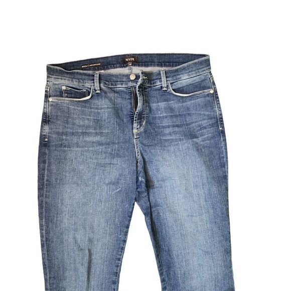 NYDJ Dayla Wide Cuff Capri Lift Tuck Technology Denim Womens Size 16 Blue - Picture 2 of 8